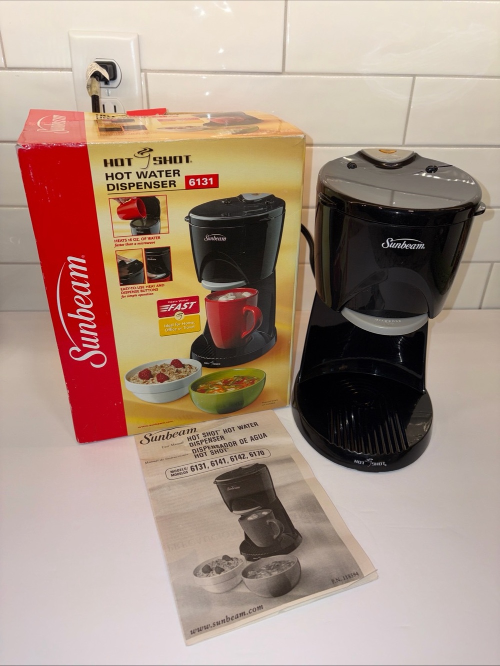 Sunbeam Black Single-Cup Hot Water Dispenser